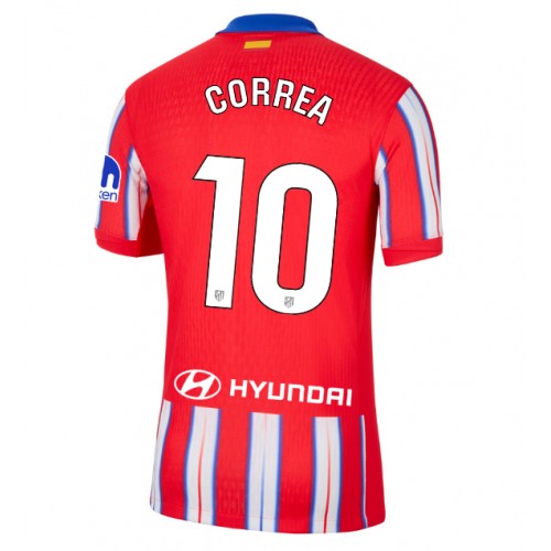 Fotbalové Dres Atletico Madrid Angel Correa #10 Domácí 2024-25 Krátký Rukáv